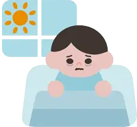 夜中に目が覚める、眠りが浅い
