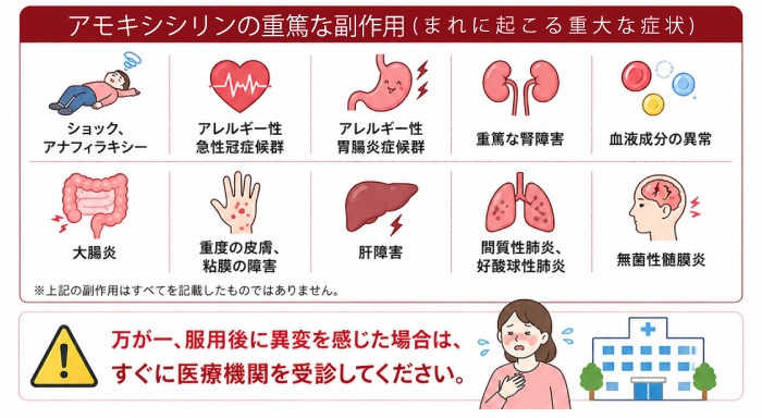 アモキシシリンの重篤な副作用