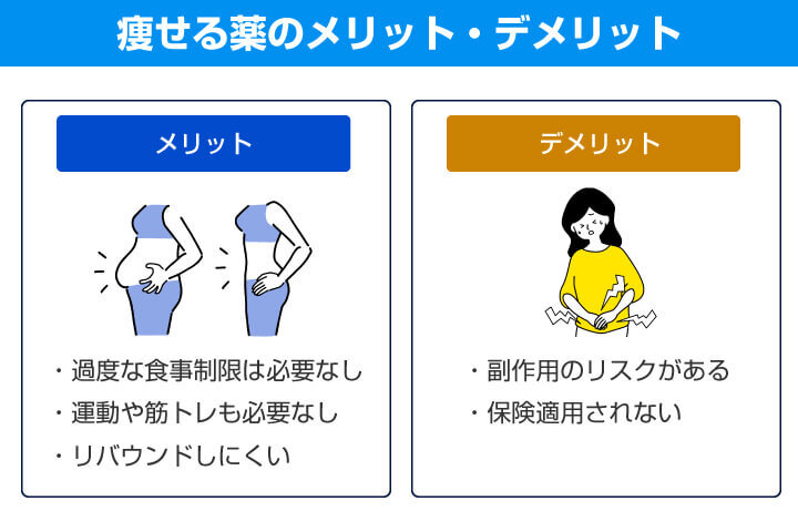痩せる薬のメリットデメリット
