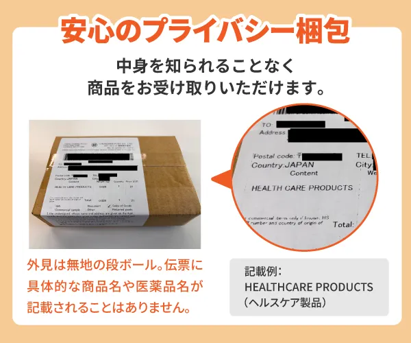 プライバシーに配慮した梱包